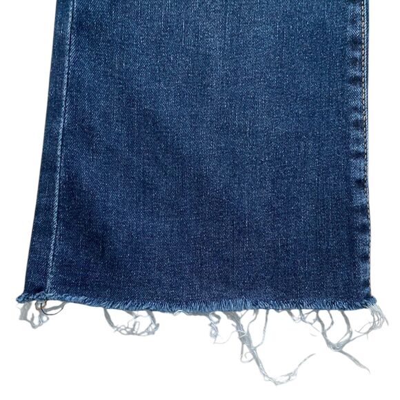 Frame Le Crop Mini Boot Flared Bootcut Jeans Rosalie Dark Wash Mid-Rise Size 26 - Picture 3 of 8